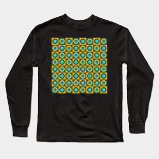 retro geometrical mid century pattern Long Sleeve T-Shirt